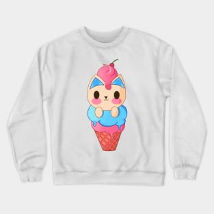 Ice Cream Kitten Crewneck Sweatshirt